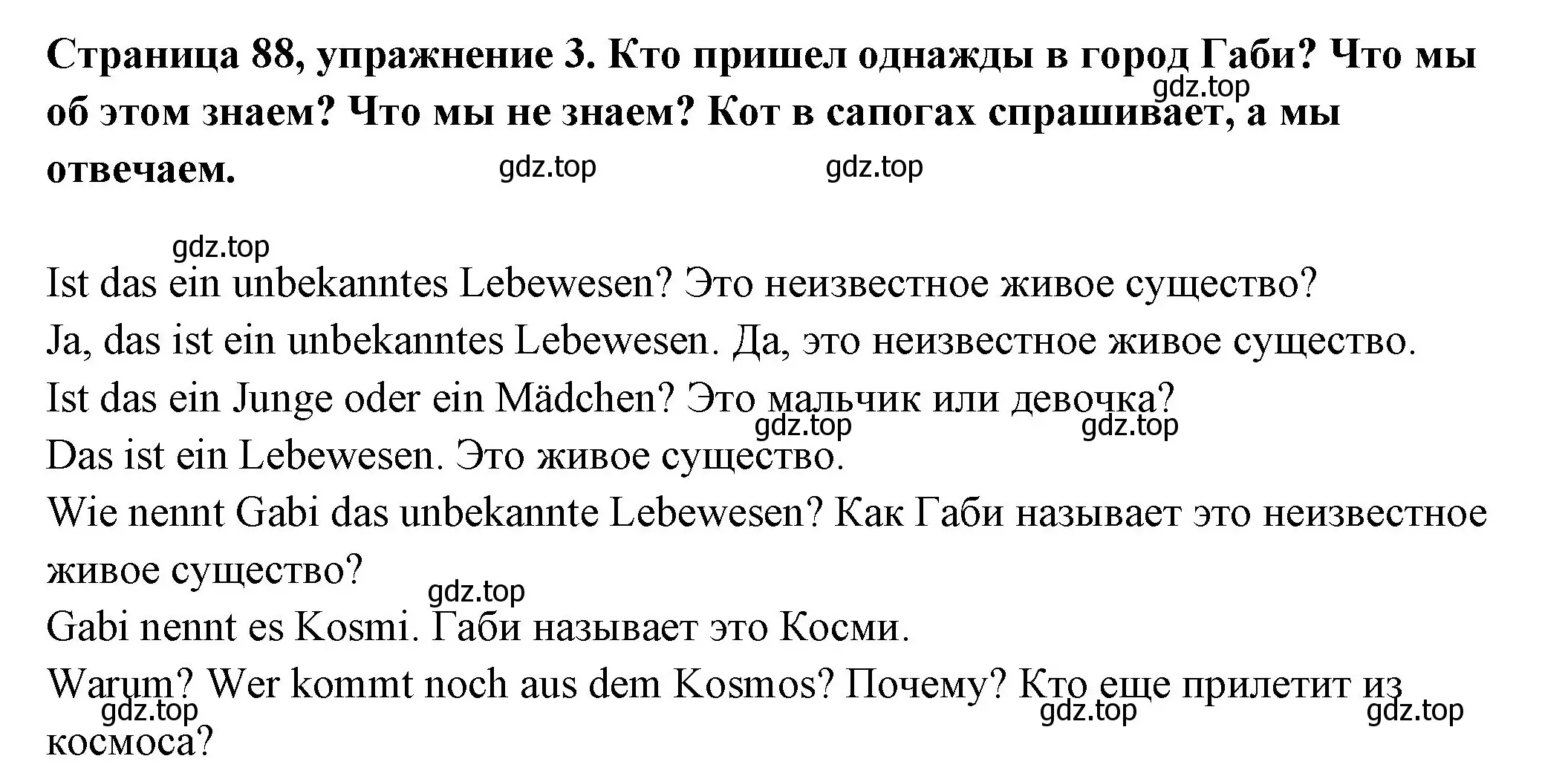 Решение номер 3 (страница 88) гдз по немецкому языку 5 класс Бим, Рыжова, учебник