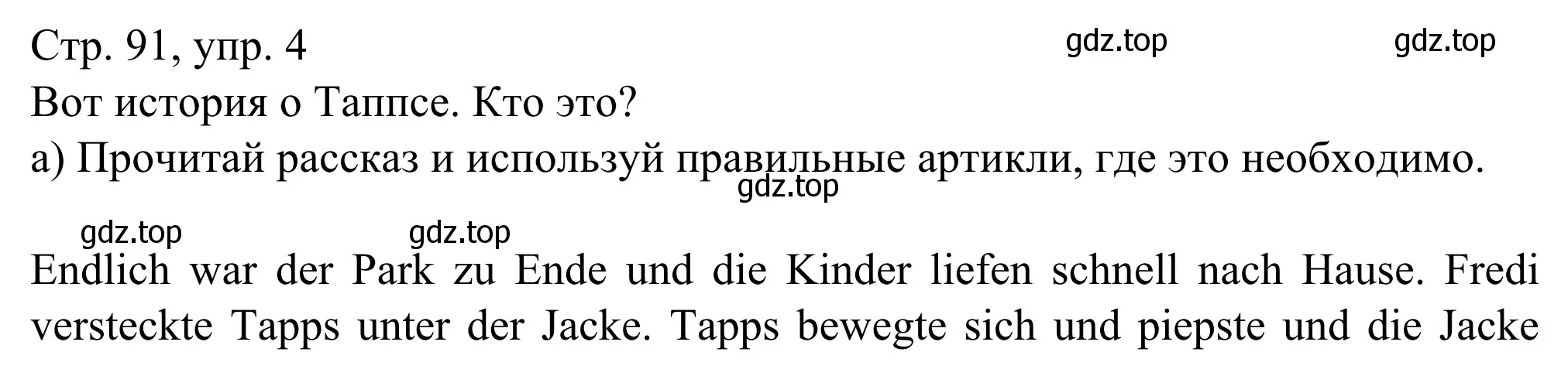 Решение номер 4 (страница 91) гдз по немецкому языку 6 класс Бим, Фомичева, рабочая тетрадь