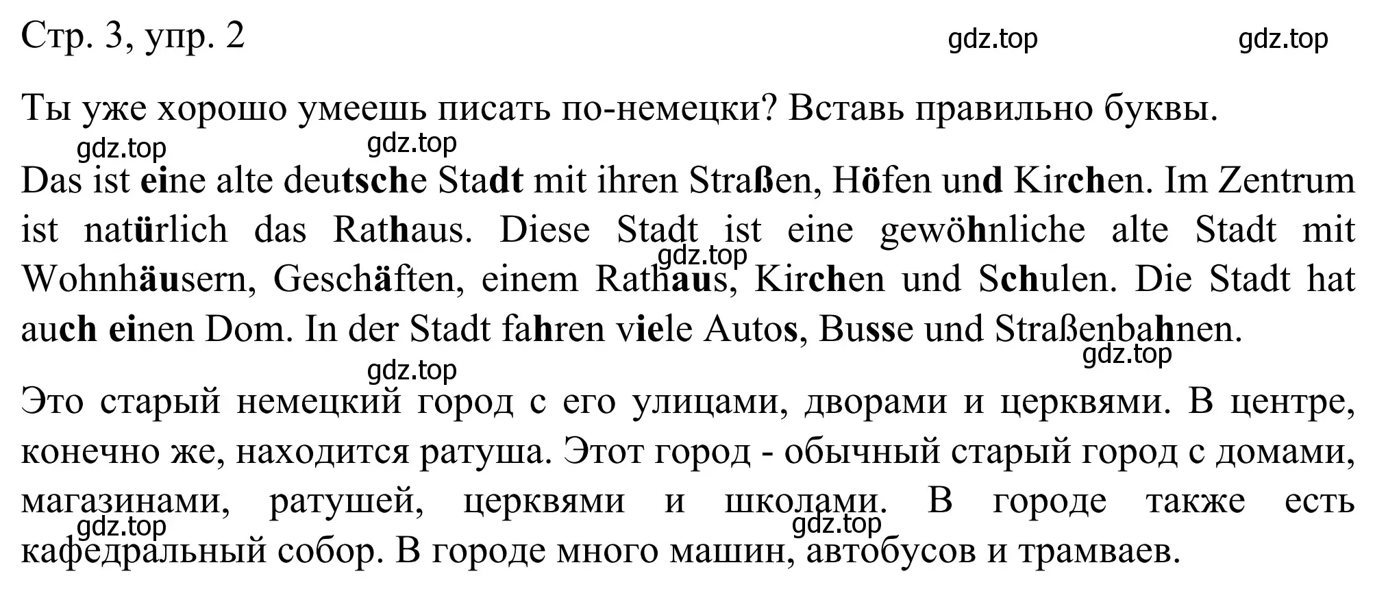 Решение номер 2 (страница 3) гдз по немецкому языку 6 класс Бим, Фомичева, рабочая тетрадь