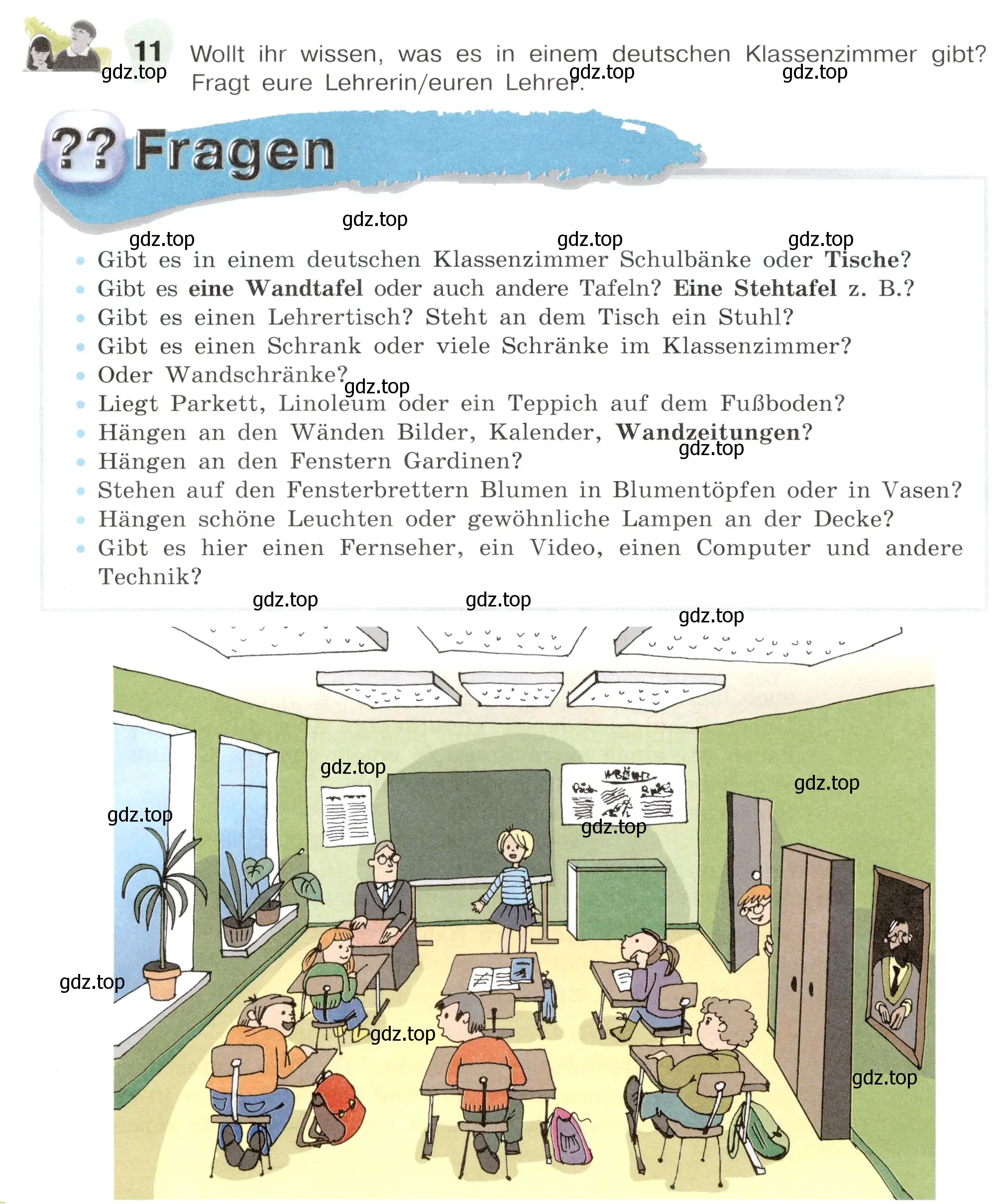 Условие номер 11 (страница 90) гдз по немецкому языку 6 класс Бим, Садомова, учебник 1 часть