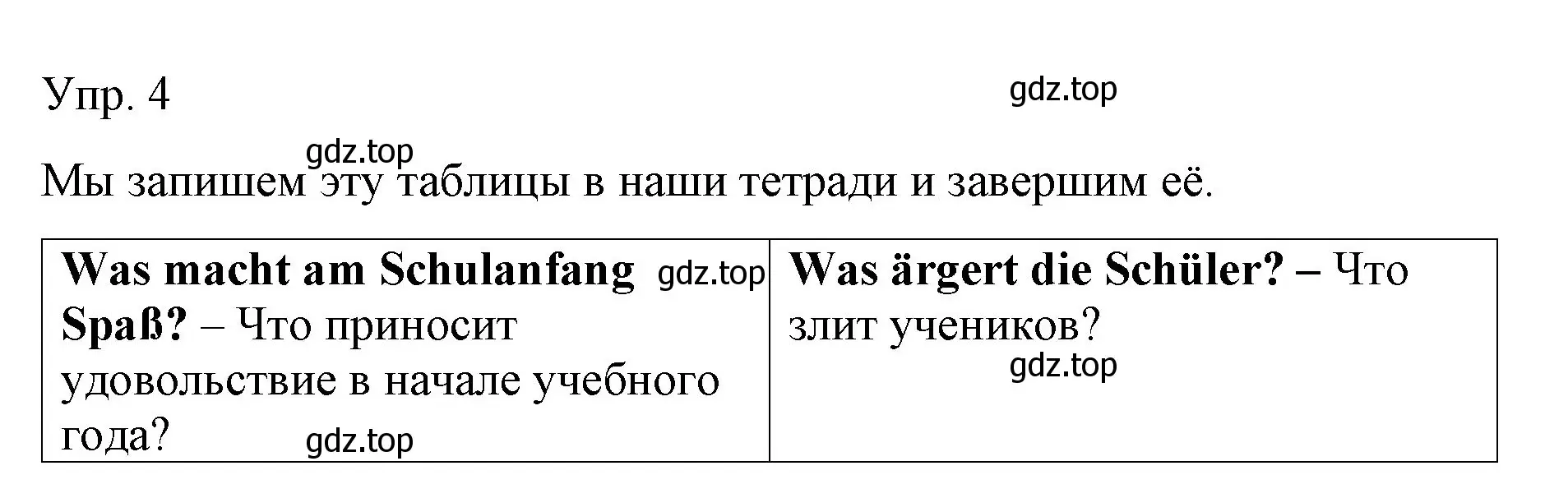 Решение номер 4 (страница 20) гдз по немецкому языку 6 класс Бим, Садомова, учебник 1 часть