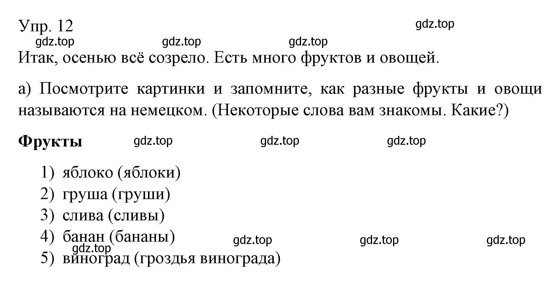 Решение номер 12 (страница 60) гдз по немецкому языку 6 класс Бим, Садомова, учебник 1 часть