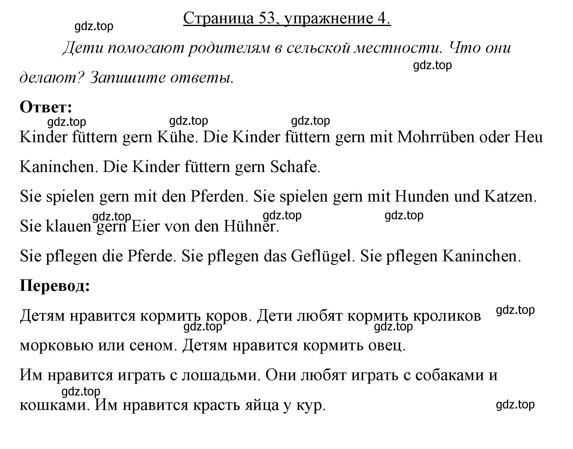 Решение номер 4 (страница 53) гдз по немецкому языку 7 класс Бим, Садомова, рабочая тетрадь