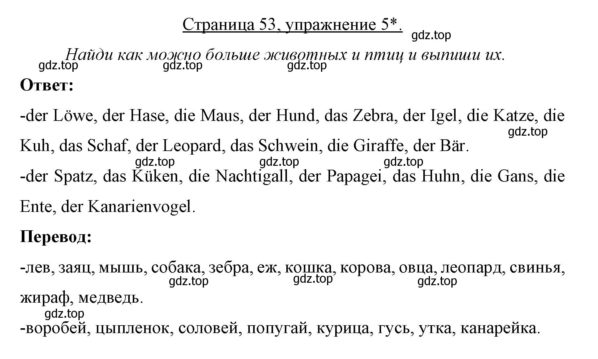 Решение номер 5 (страница 53) гдз по немецкому языку 7 класс Бим, Садомова, рабочая тетрадь