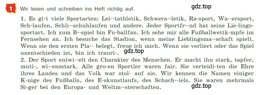 Условие номер 1 (страница 186) гдз по немецкому языку 7 класс Бим, Садомова, учебник