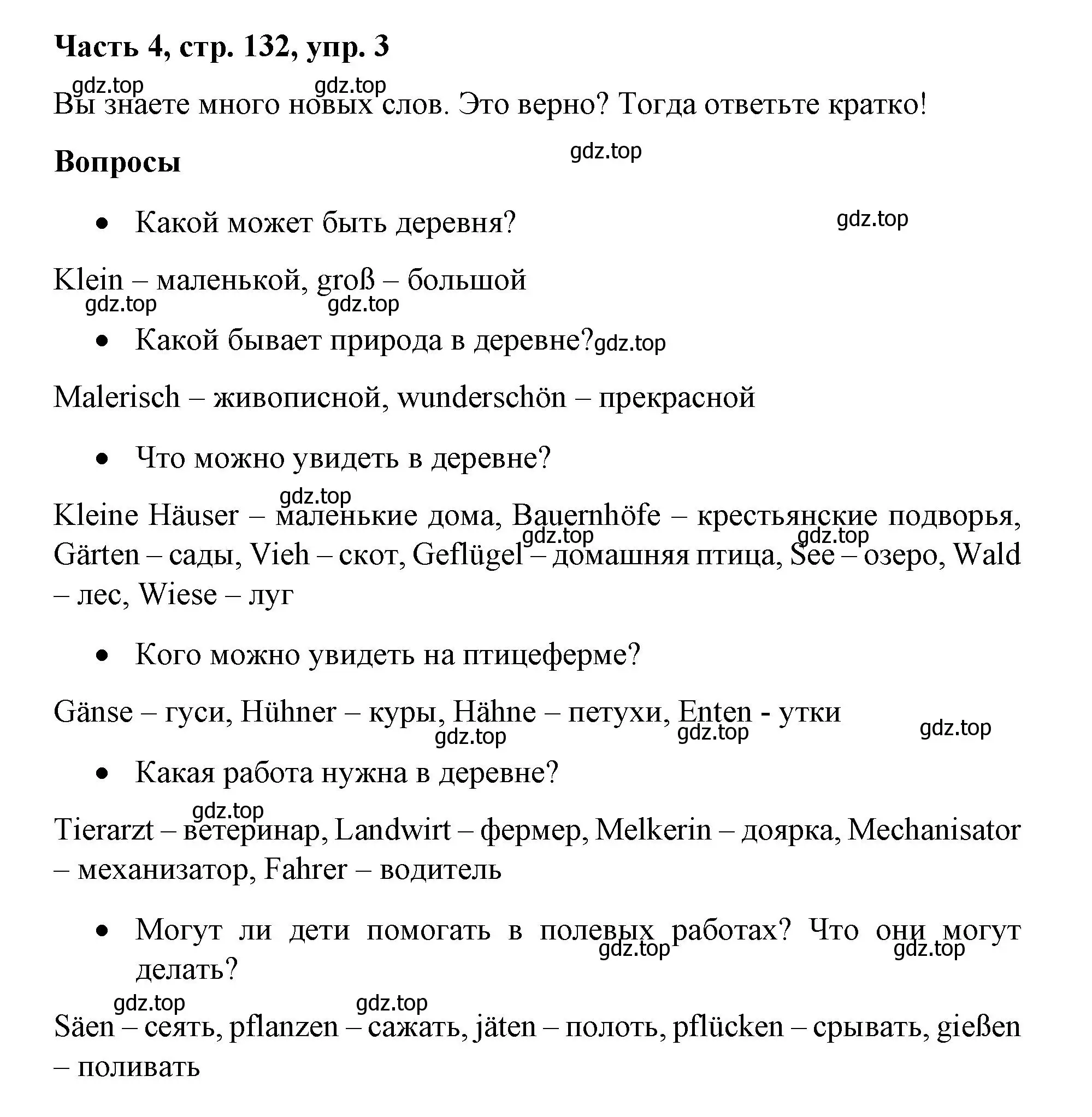 Решение номер 3 (страница 132) гдз по немецкому языку 7 класс Бим, Садомова, учебник