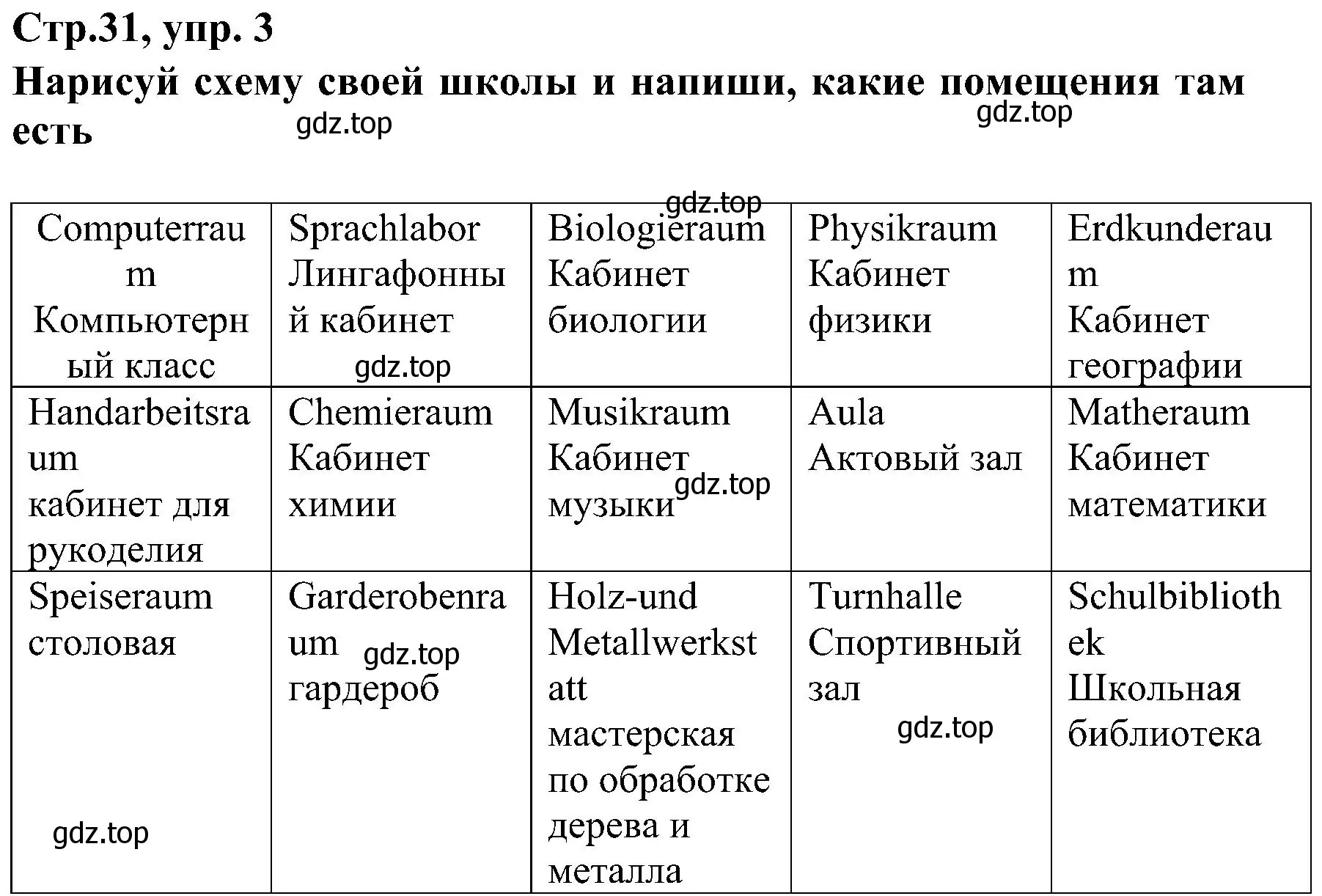 Решение номер 3 (страница 31) гдз по немецкому языку 8 класс Бим, Садомова, рабочая тетрадь