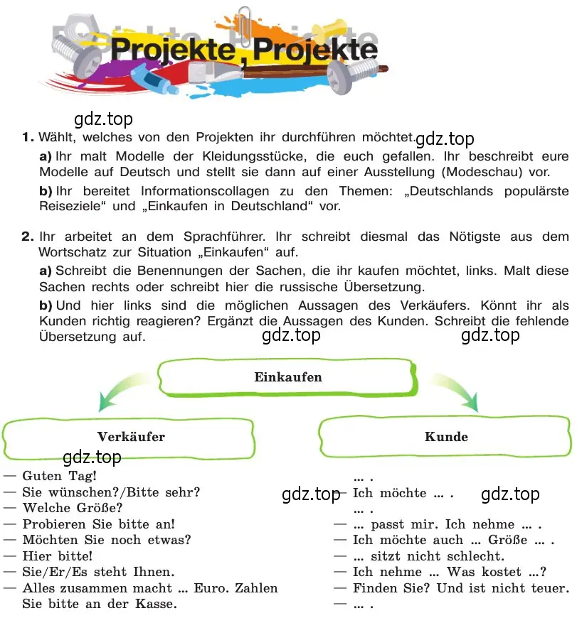 Условие  Projekte, Projekte (страница 125) гдз по немецкому языку 8 класс Бим, Садомова, учебник