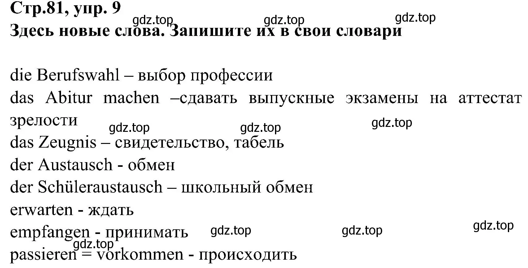 Решение  13 (9) (страница 81) гдз по немецкому языку 8 класс Бим, Садомова, учебник