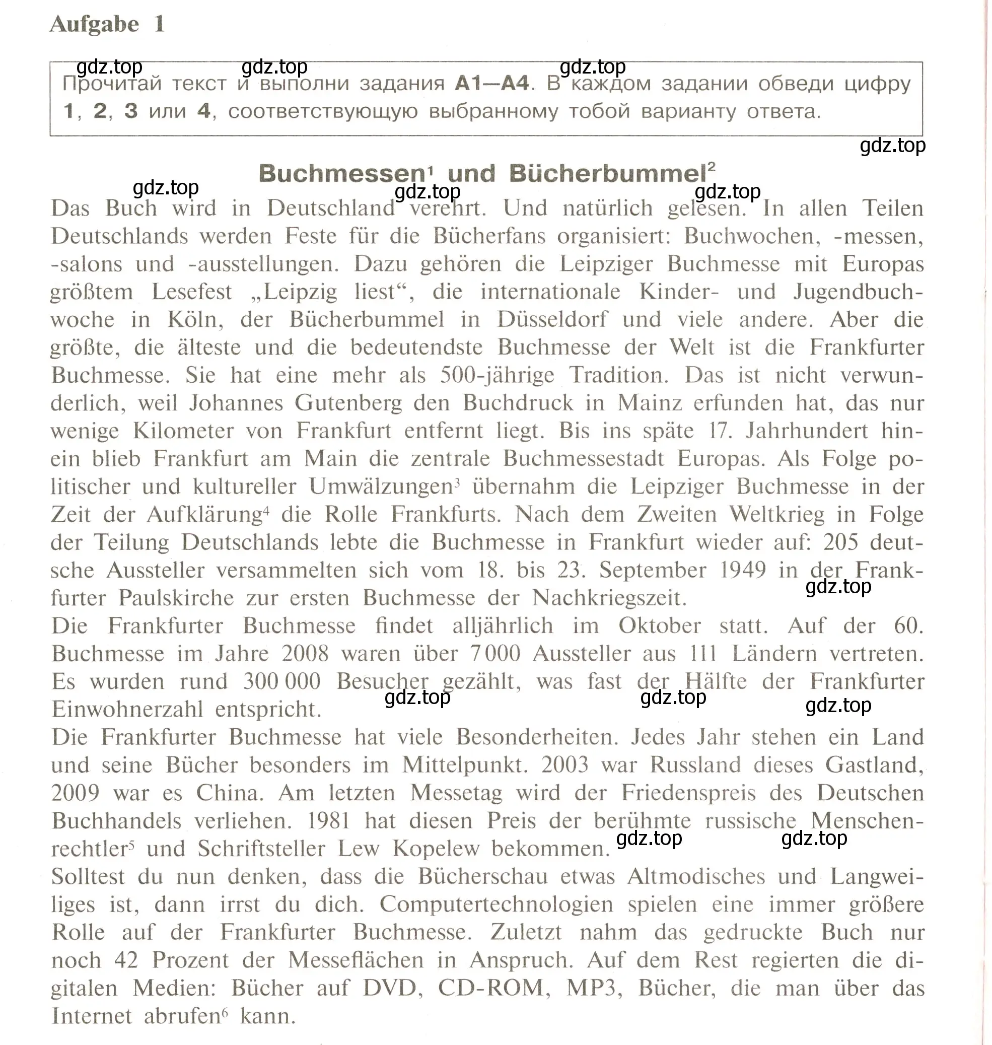 Условие номер 1 (страница 38) гдз по немецкому языку 9 класс Бим, Лытаева, рабочая тетрадь