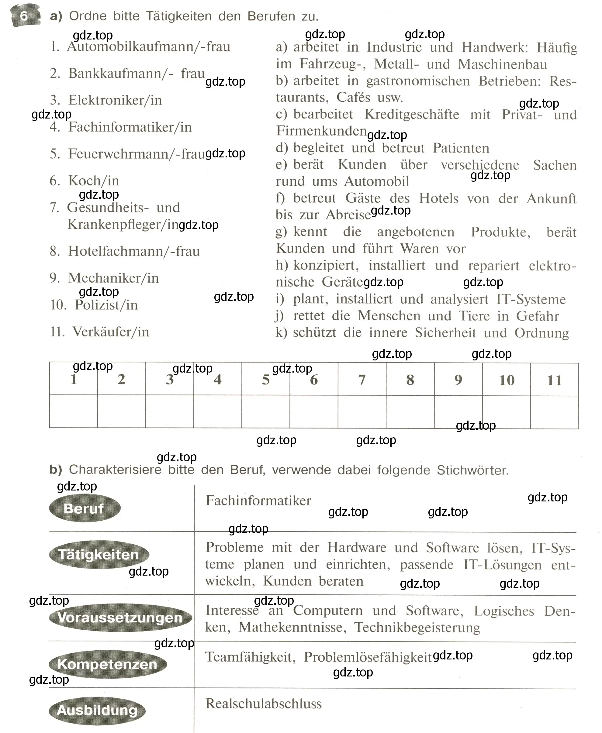 Условие номер 6 (страница 47) гдз по немецкому языку 9 класс Бим, Лытаева, рабочая тетрадь