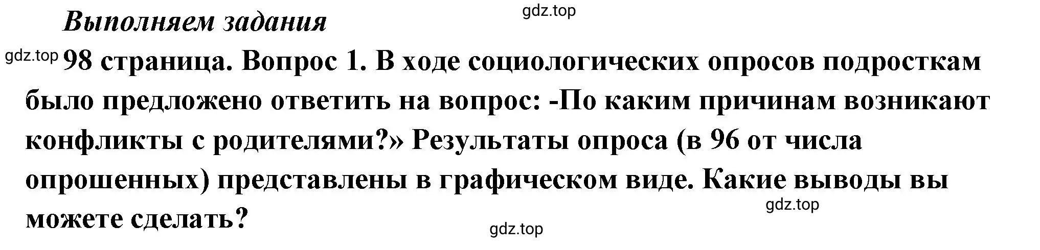 Решение 2. номер 1 (страница 98) гдз по обществознанию 6 класс Боголюбов, учебник