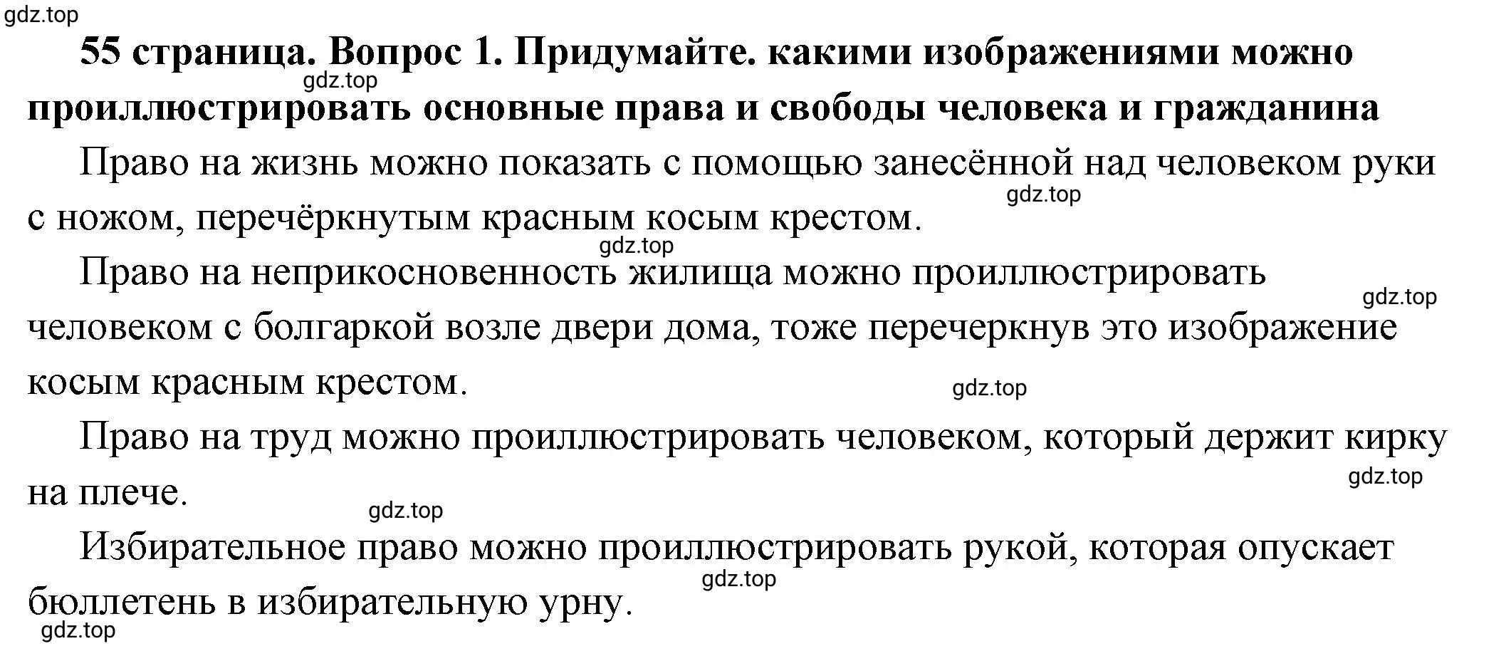 Решение номер 1 (страница 55) гдз по обществознанию 7 класс Боголюбов, учебник