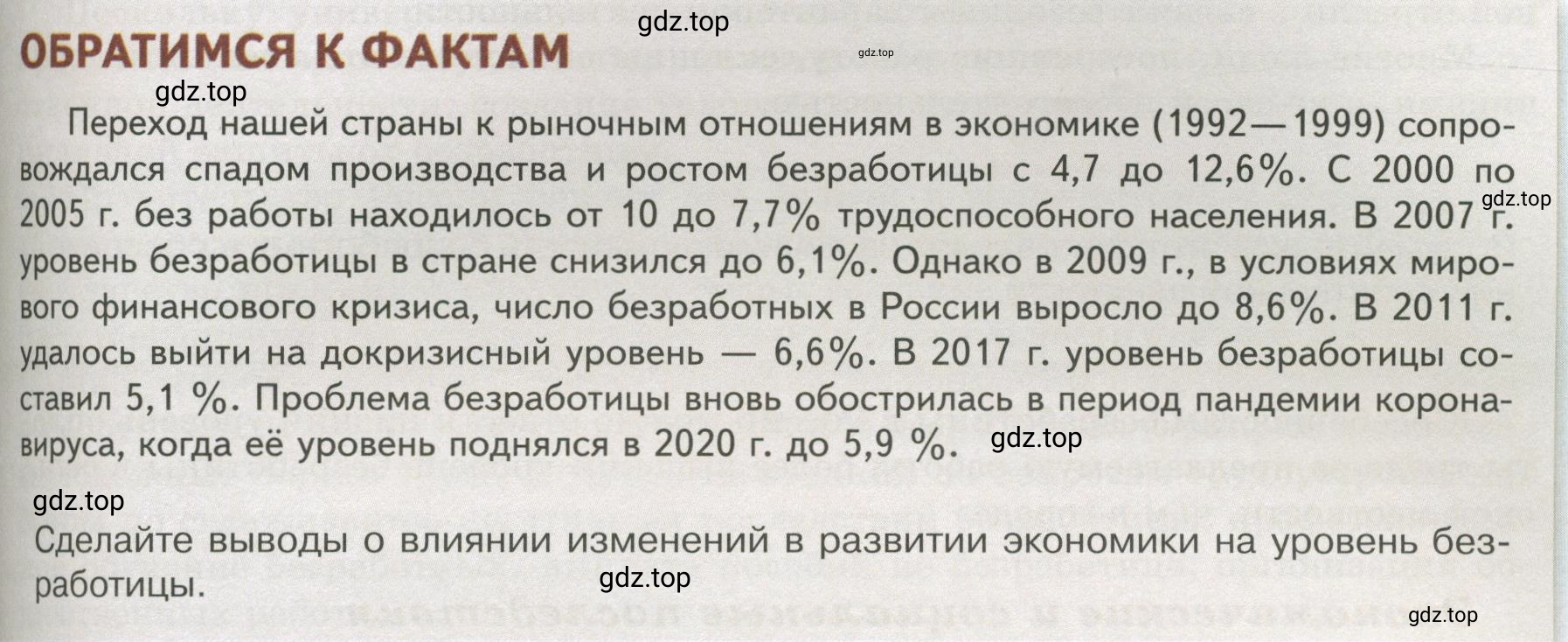 Условие  Обратимся к фактам (страница 129) гдз по обществознанию 8 класс Боголюбов, Городецкая, учебник