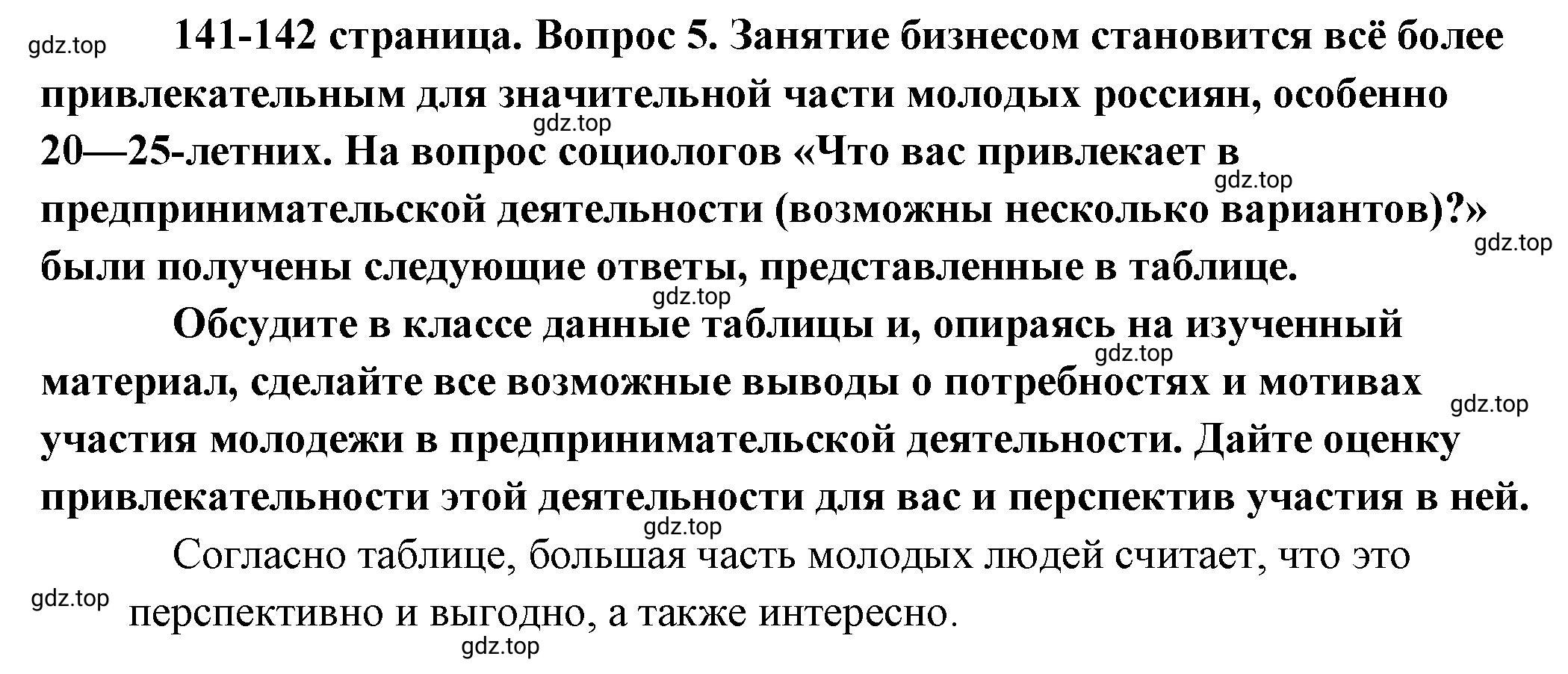 Решение номер 5 (страница 141) гдз по обществознанию 8 класс Боголюбов, Городецкая, учебник