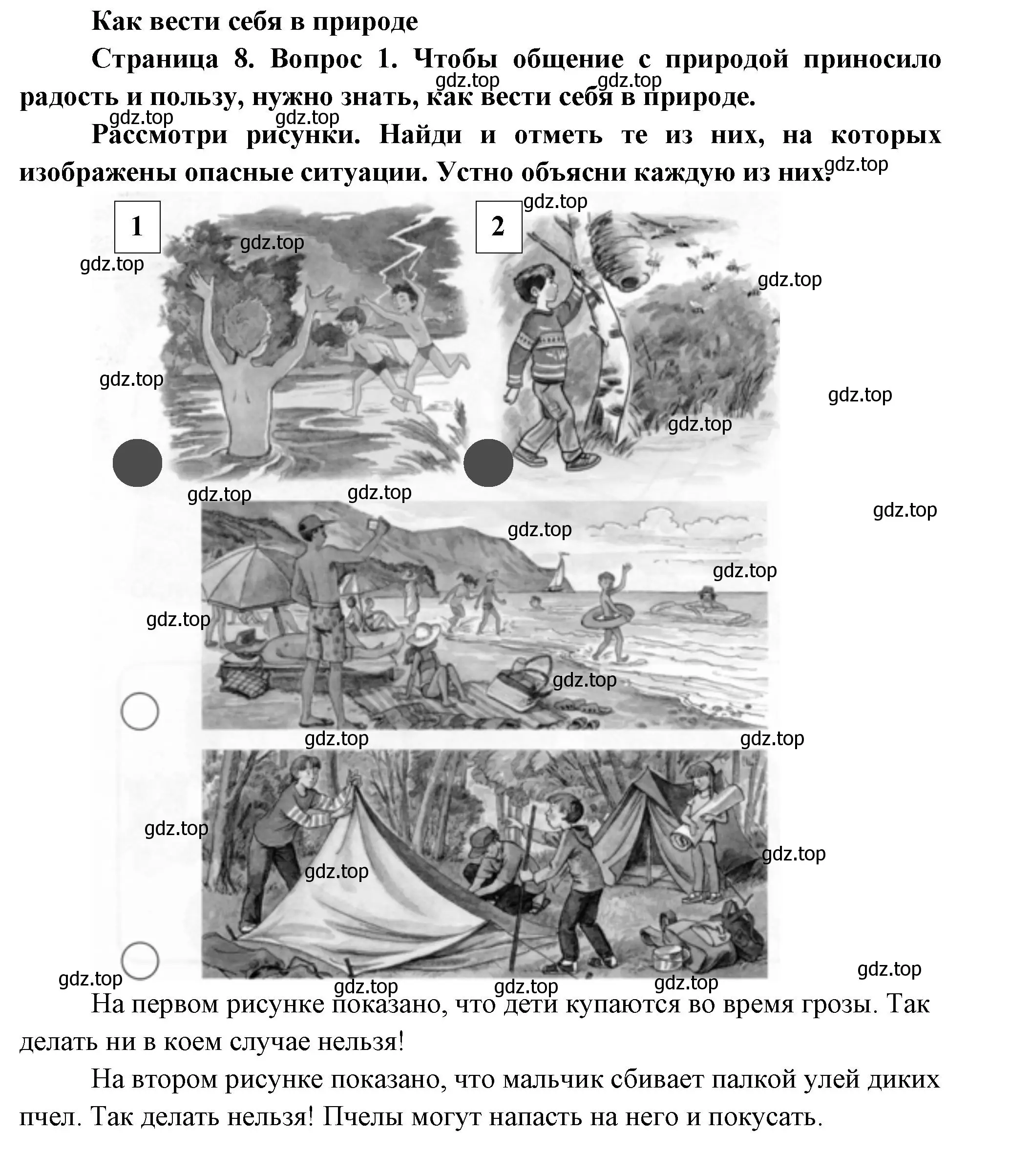 Решение номер 1 (страница 8) гдз по окружающему миру 1 класс Плешаков, Новицкая, рабочая тетрадь 1 часть