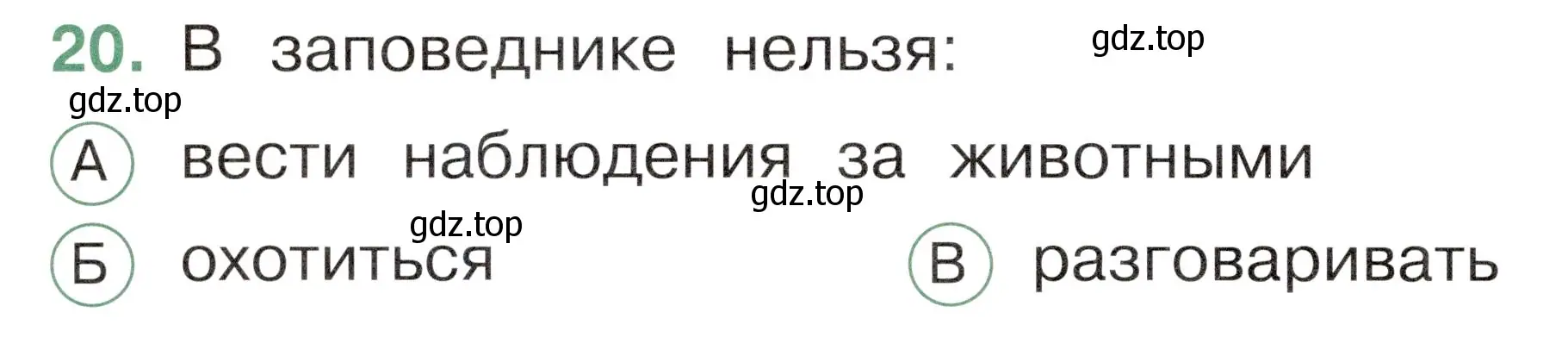 Условие номер 20 (страница 62) гдз по окружающему миру 1 класс Плешаков, Новицкая, тесты