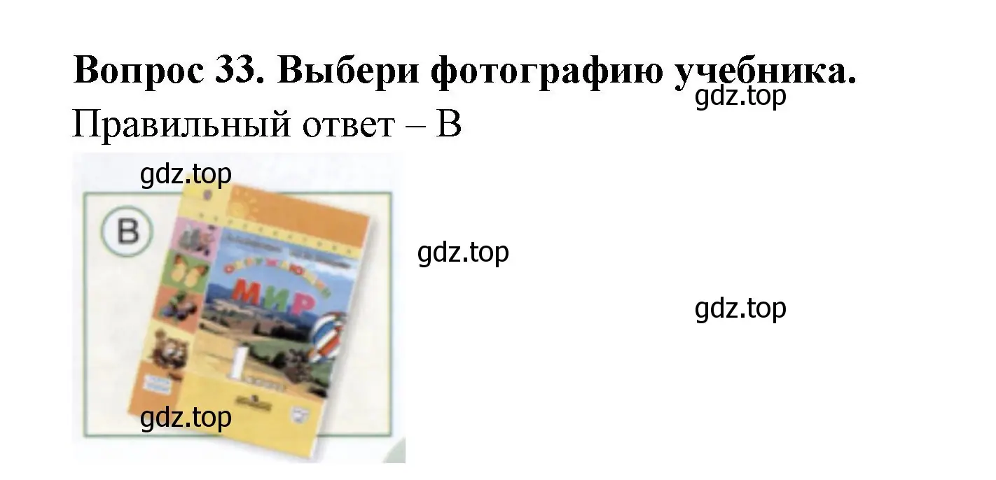 Решение номер 33 (страница 23) гдз по окружающему миру 1 класс Плешаков, Новицкая, тесты