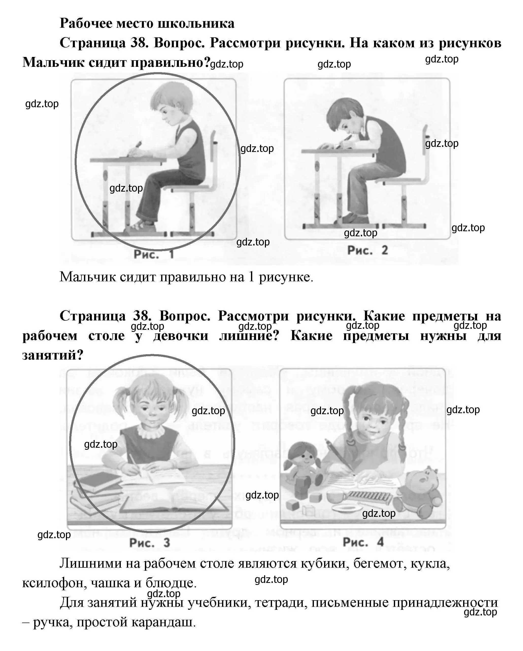 Решение Страница 38 гдз по окружающему миру 1 класс Плешаков, Новицкая, учебник 1 часть