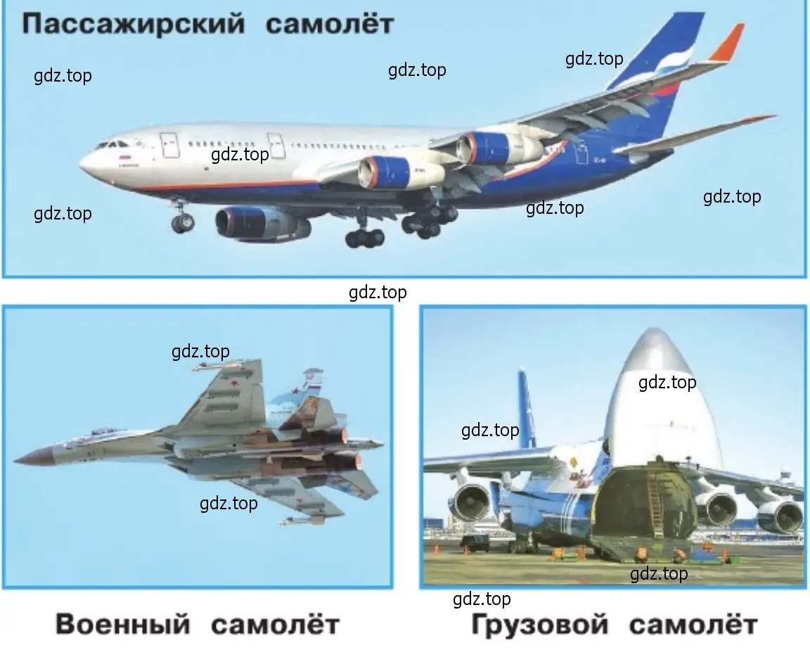 Расскажите о назначении этих самолётов. - окружающий мир 1 класс Плешаков