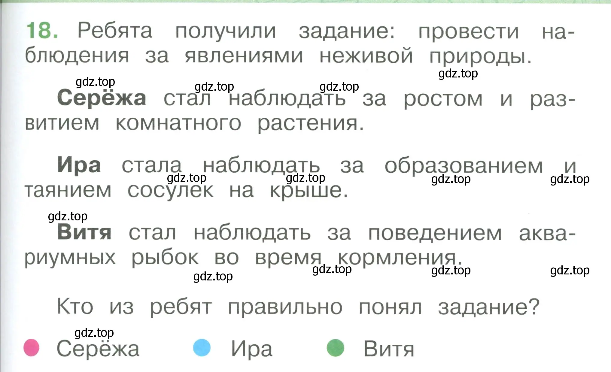 Условие номер 18 (страница 95) гдз по окружающему миру 1 класс Плешаков, учебник 3 часть