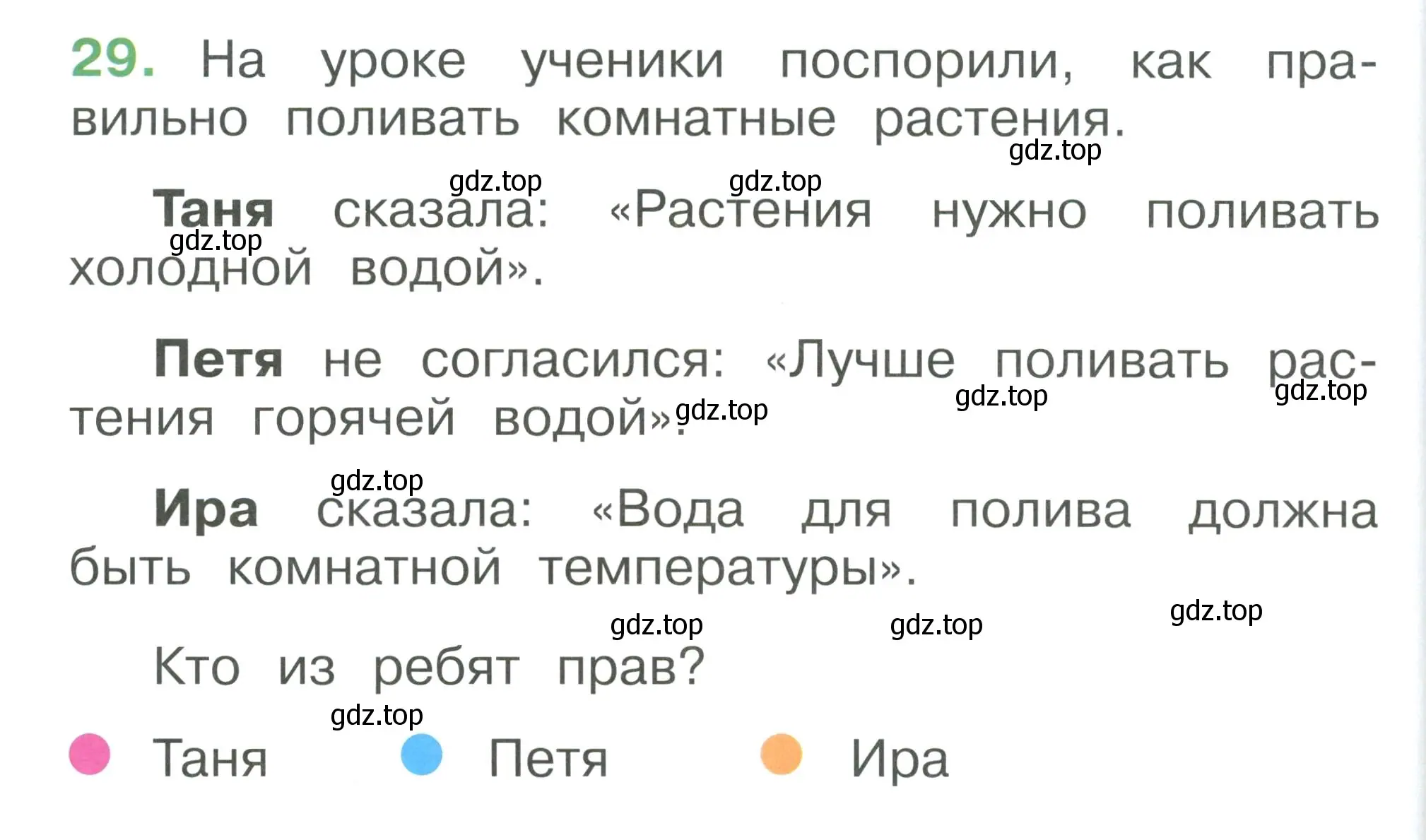 Условие номер 29 (страница 100) гдз по окружающему миру 1 класс Плешаков, учебник 3 часть