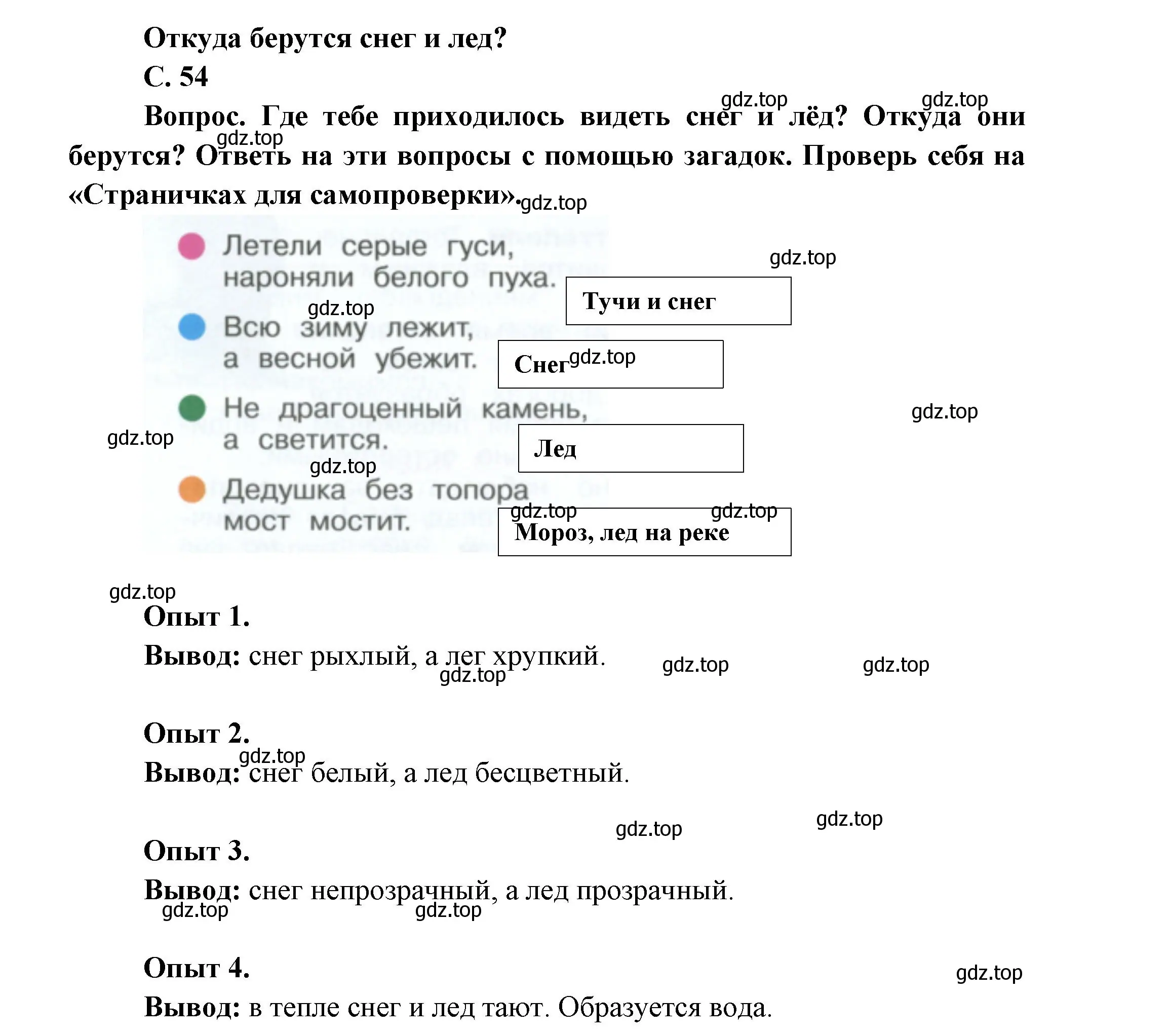 Решение номер 54 (страница 54) гдз по окружающему миру 1 класс Плешаков, учебник 2 часть