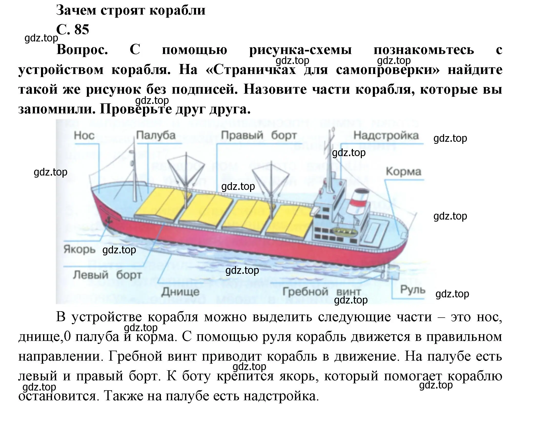 Решение номер 85 (страница 85) гдз по окружающему миру 1 класс Плешаков, учебник 3 часть