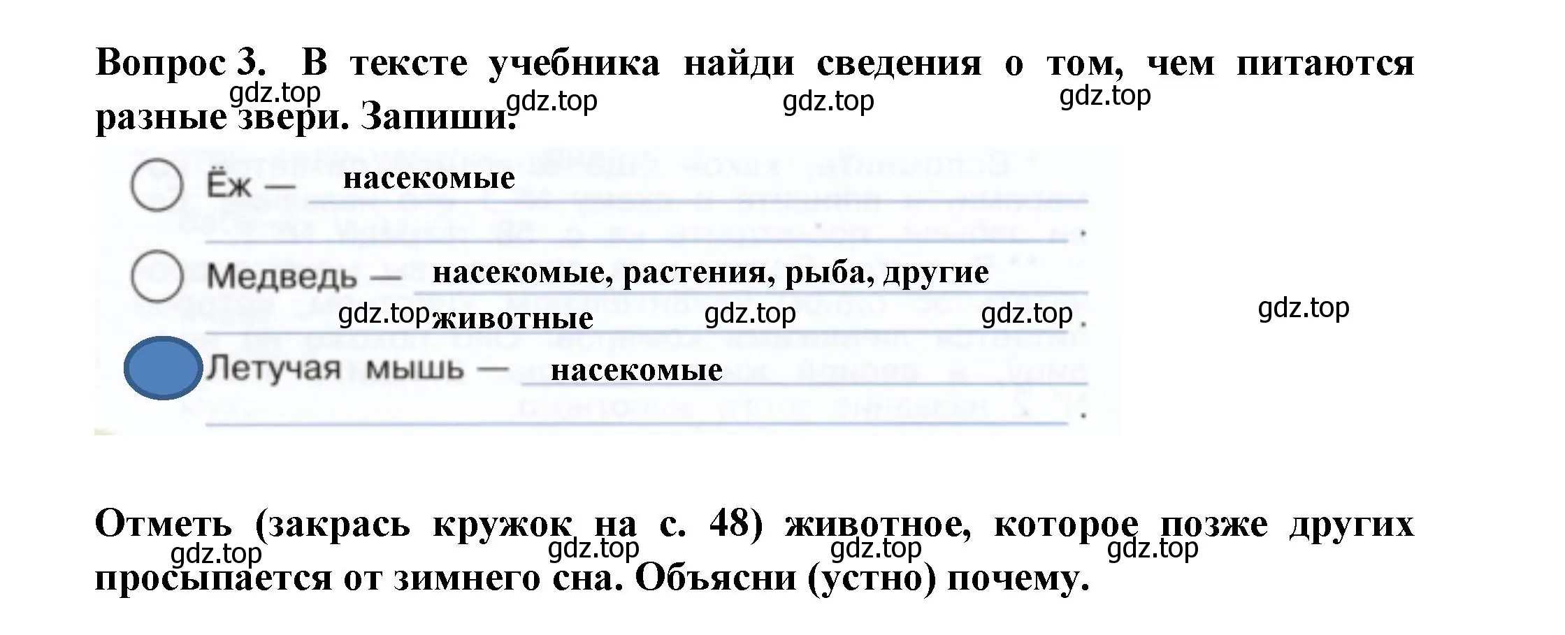 Решение номер 3 (страница 48) гдз по окружающему миру 2 класс Плешаков, Новицкая, рабочая тетрадь 2 часть