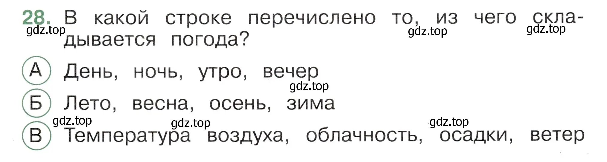 Условие номер 28 (страница 11) гдз по окружающему миру 2 класс Плешаков, Новицкая, тесты