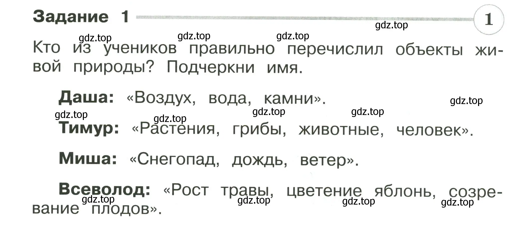 Условие номер 1 (страница 24) гдз по окружающему миру 2 класс Плешаков, Плешаков, проверочные работы