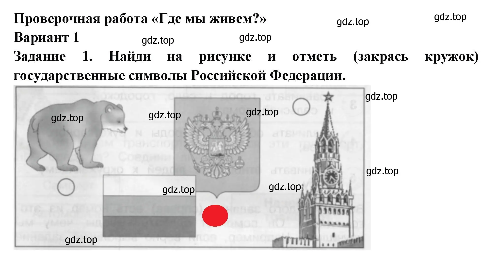 Решение номер 1 (страница 14) гдз по окружающему миру 2 класс Плешаков, Плешаков, проверочные работы