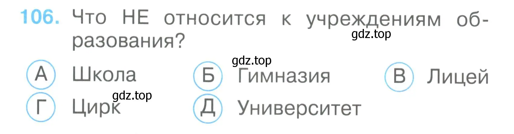 Условие номер 106 (страница 40) гдз по окружающему миру 2 класс Плешаков, Гара, тесты