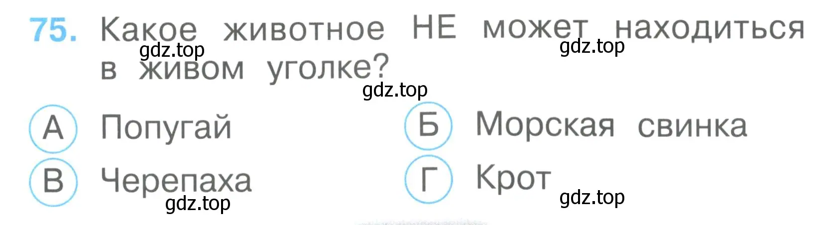 Условие номер 75 (страница 29) гдз по окружающему миру 2 класс Плешаков, Гара, тесты