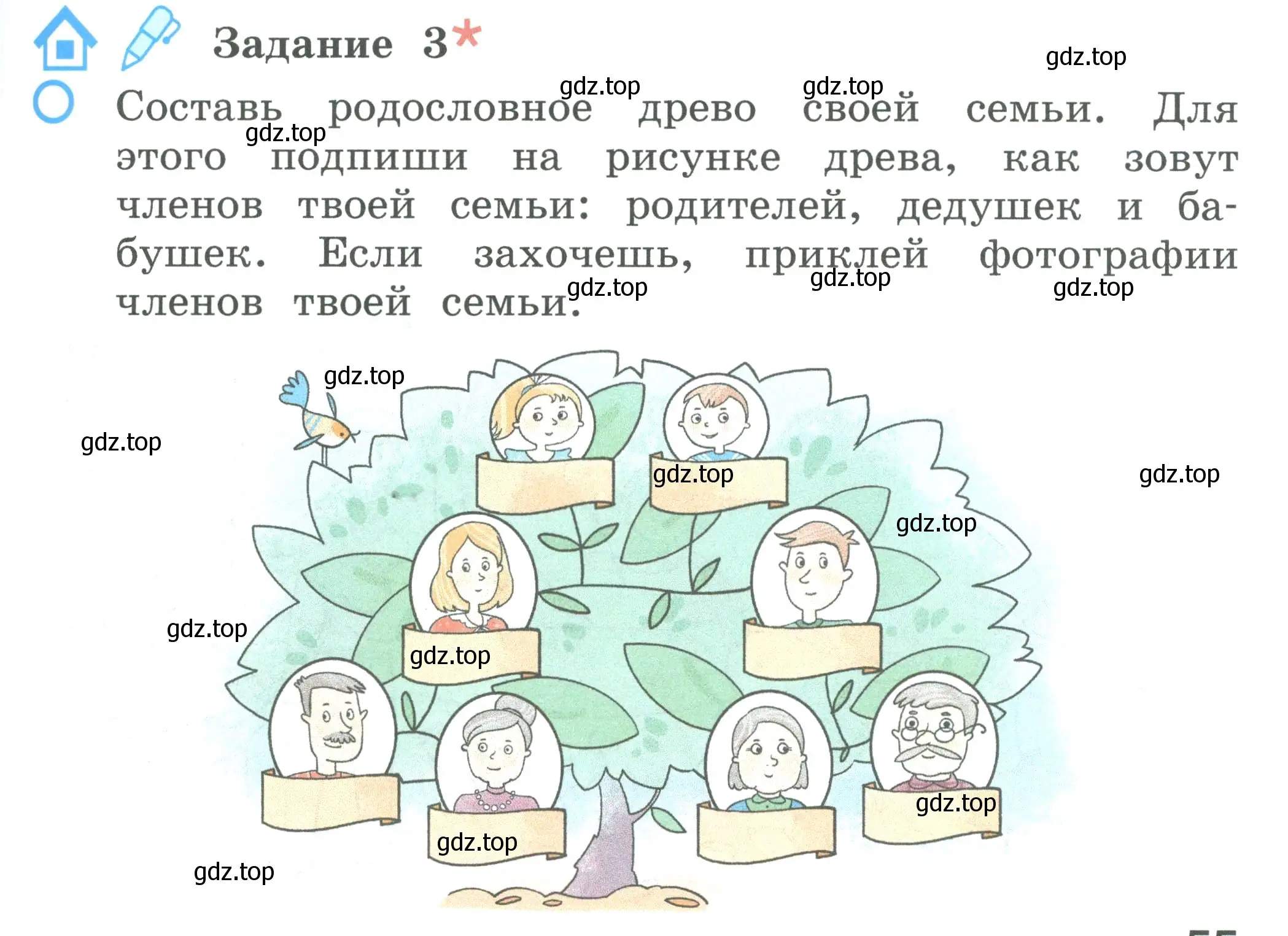 Условие номер 3 (страница 55) гдз по окружающему миру 2 класс Вахрушев, Ловягин, рабочая тетрадь 2 часть