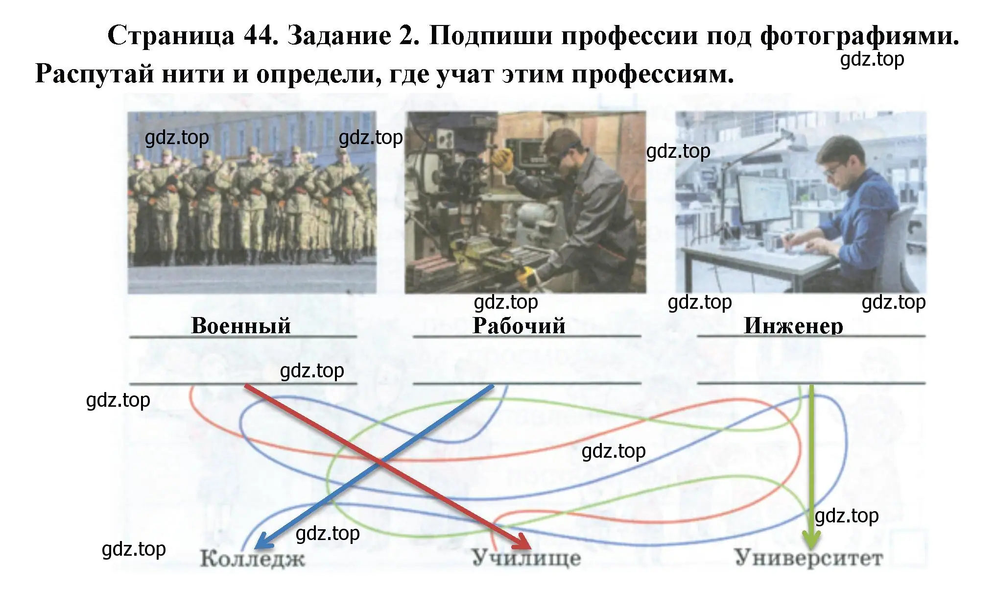 Решение номер 2 (страница 44) гдз по окружающему миру 2 класс Вахрушев, Ловягин, рабочая тетрадь 2 часть