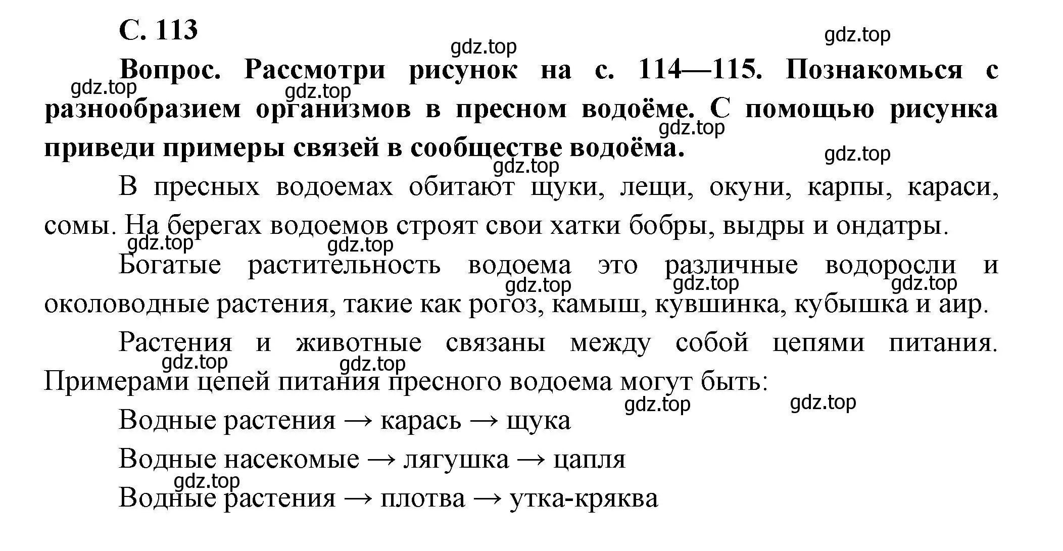 Решение номер Вопросы в параграфе (страница 113) гдз по окружающему миру 3 класс Плешаков, Новицкая, учебник 1 часть