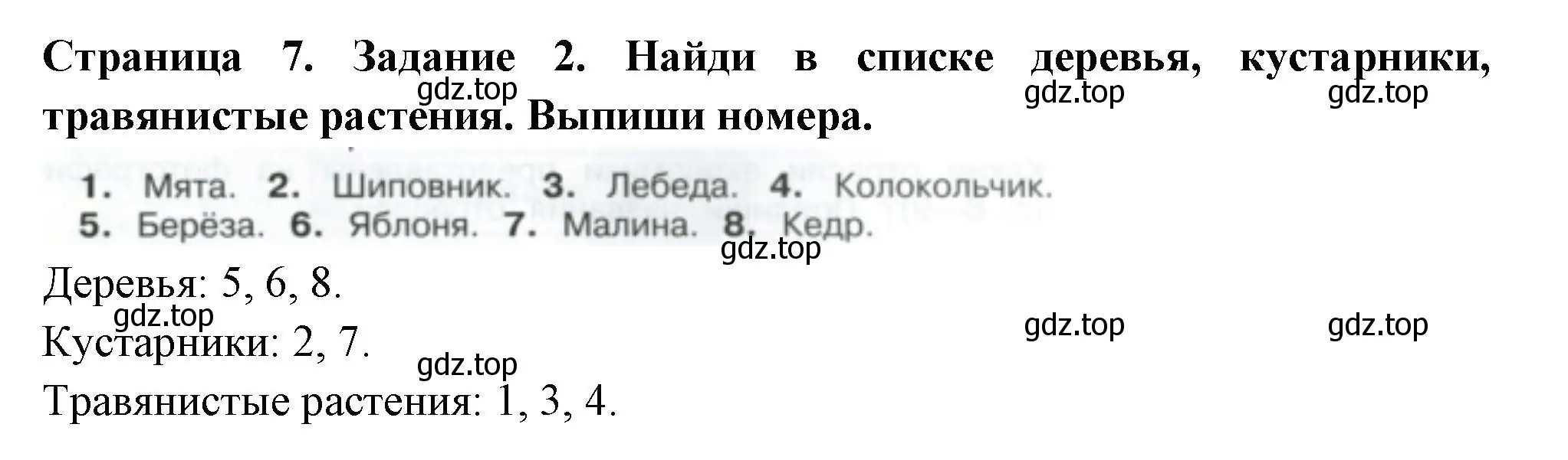 Решение номер 2 (страница 7) гдз по окружающему миру 3 класс Плешаков, Плешаков, проверочные работы