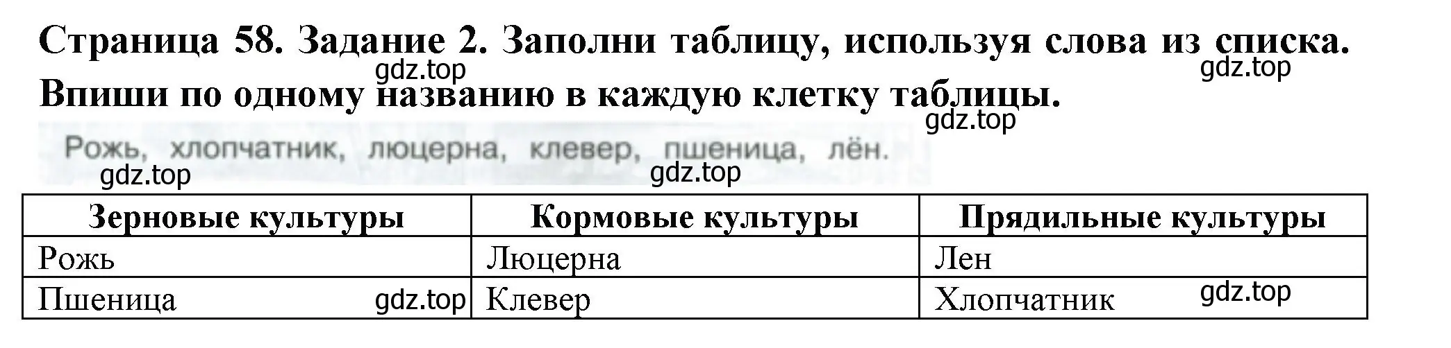 Решение номер 2 (страница 58) гдз по окружающему миру 3 класс Плешаков, Плешаков, проверочные работы