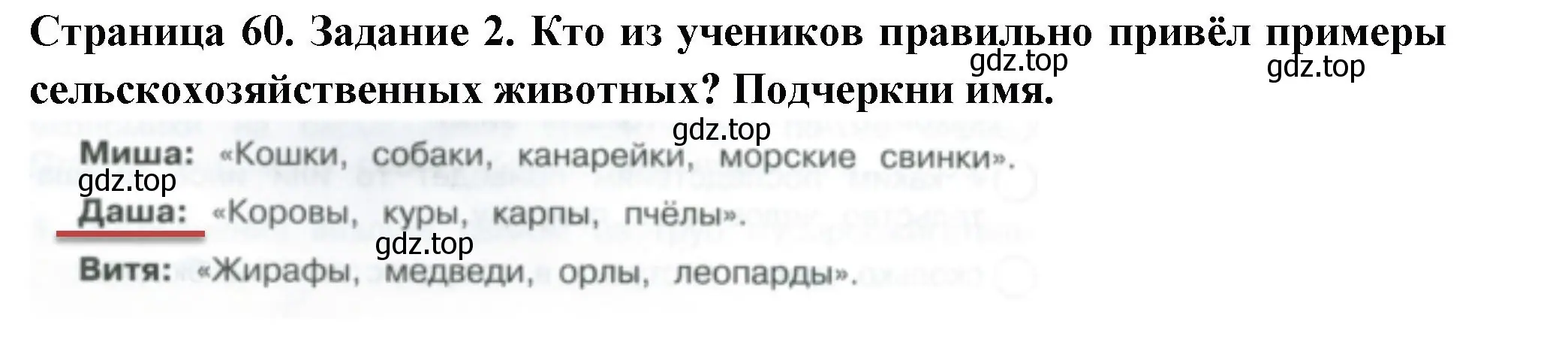 Решение номер 2 (страница 60) гдз по окружающему миру 3 класс Плешаков, Плешаков, проверочные работы