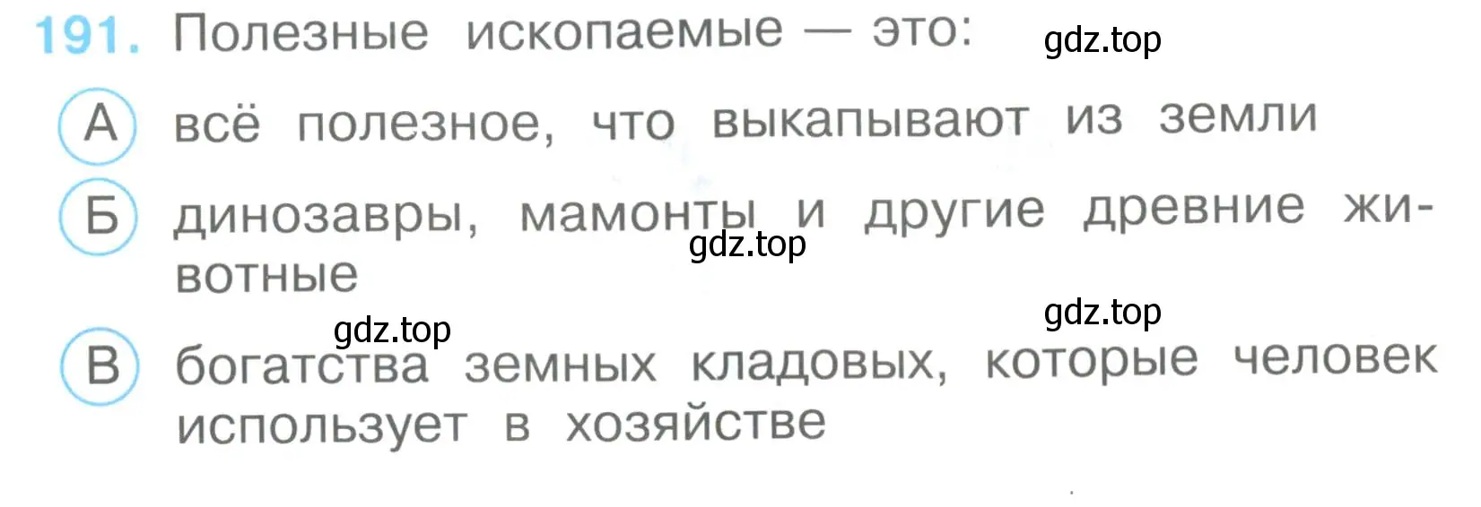 Условие номер 191 (страница 59) гдз по окружающему миру 3 класс Плешаков, Гара, тесты