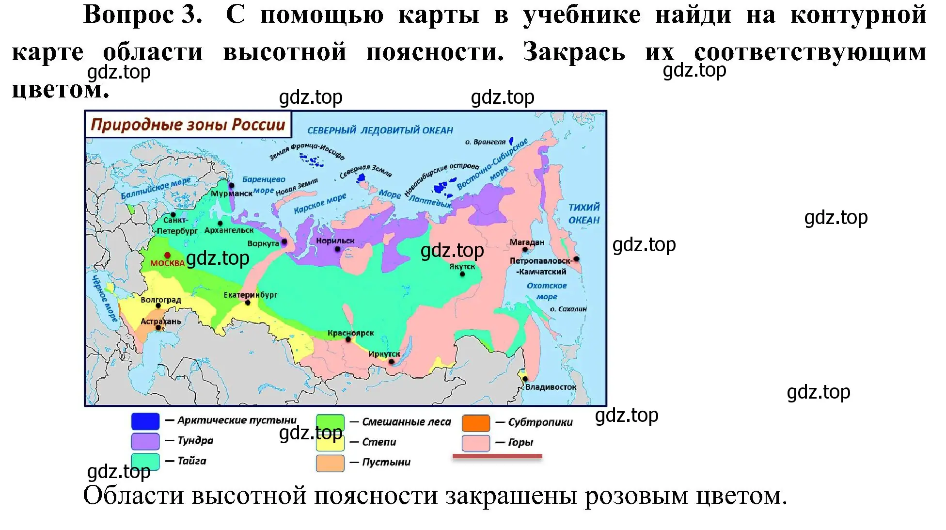 Решение номер 3 (страница 43) гдз по окружающему миру 4 класс Плешаков, Новицкая, рабочая тетрадь 1 часть