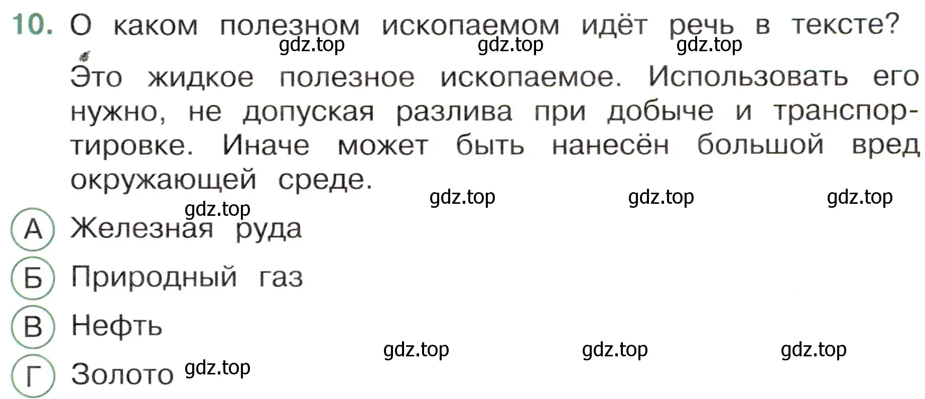 Условие номер 10 (страница 19) гдз по окружающему миру 4 класс Плешаков, Новицкая, тесты