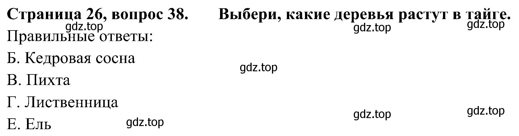 Решение номер 38 (страница 26) гдз по окружающему миру 4 класс Плешаков, Новицкая, тесты