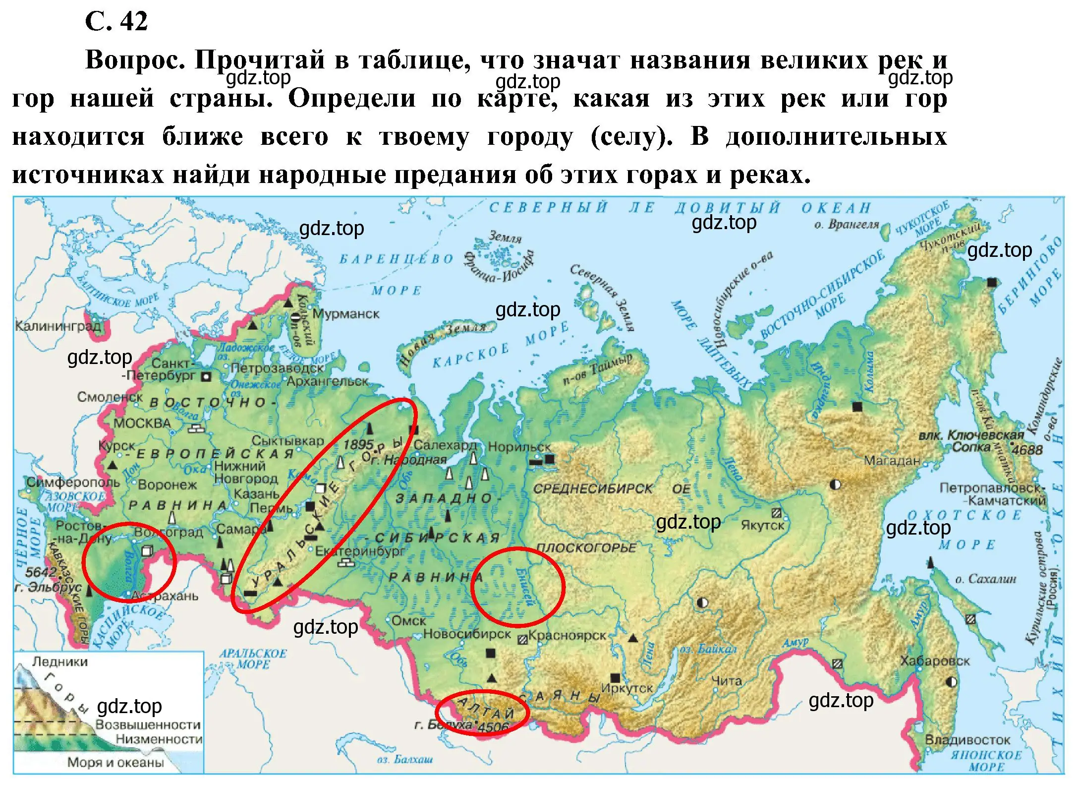 Решение номер 1 (страница 42) гдз по окружающему миру 4 класс Плешаков, Новицкая, учебник 1 часть