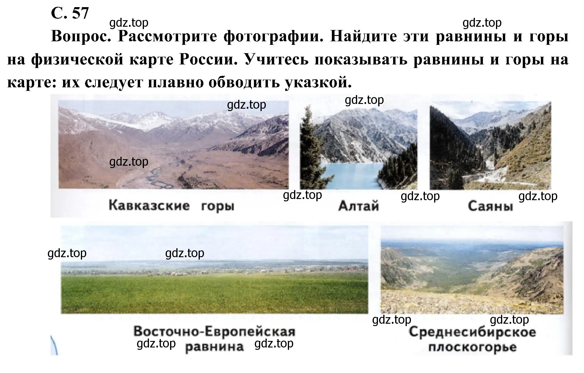 Решение  Вопрос (страница 57) гдз по окружающему миру 4 класс Плешаков, Новицкая, учебник 1 часть