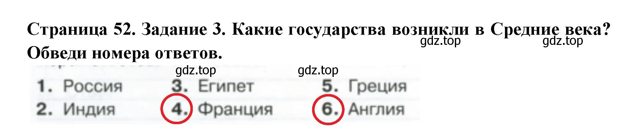 Решение номер 3 (страница 52) гдз по окружающему миру 4 класс Плешаков, Крючкова, проверочные работы