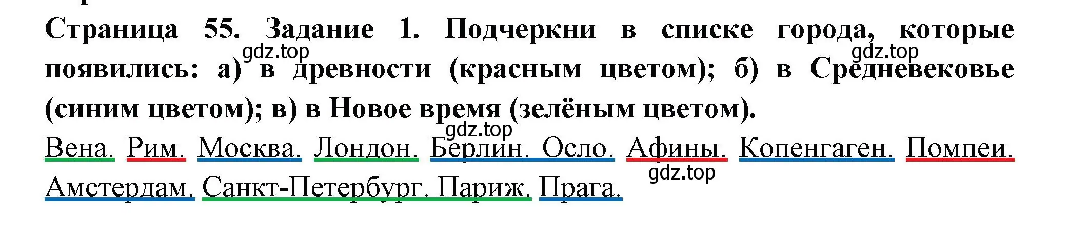 Решение номер 1 (страница 55) гдз по окружающему миру 4 класс Плешаков, Крючкова, проверочные работы