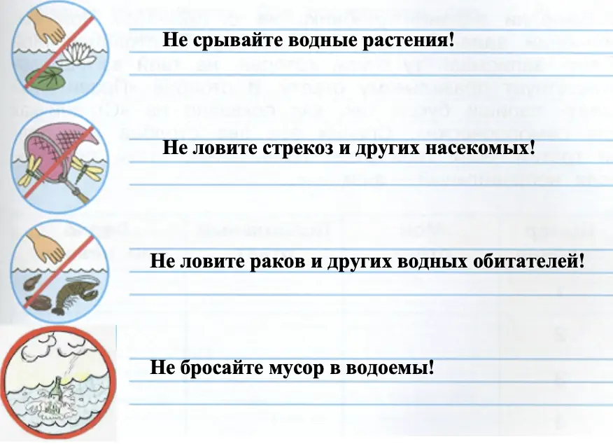 Сформулируйте и запишите правила поведения у воды. - окружающий мир 4 класс Плешаков