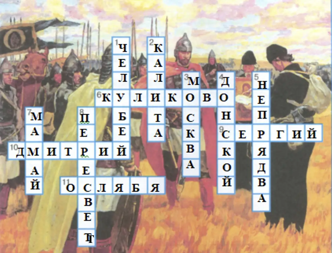 Разгадайте кроссворд «Куликовская битва». - окружающий мир 4 класс Плешаков